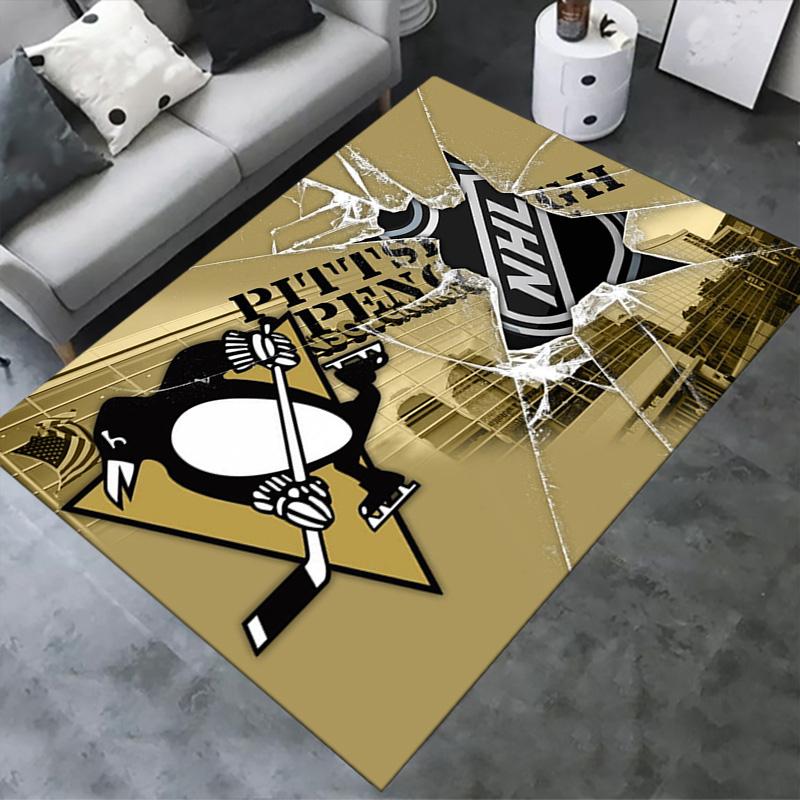 Pittsburgh Penguins Carpet Rug for Living Room Bedroom Home Sofa Decoration,Kids Play Non-slip Floor Mat