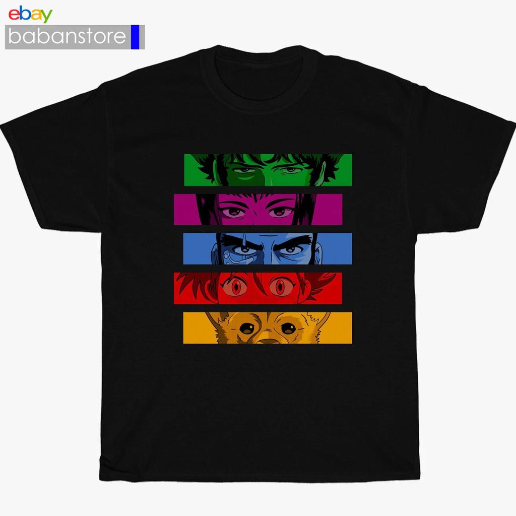 New Cowboy Bebop Cast Cartoon Logo Black/White/Grey/Navy T Shirt Size S-5XL