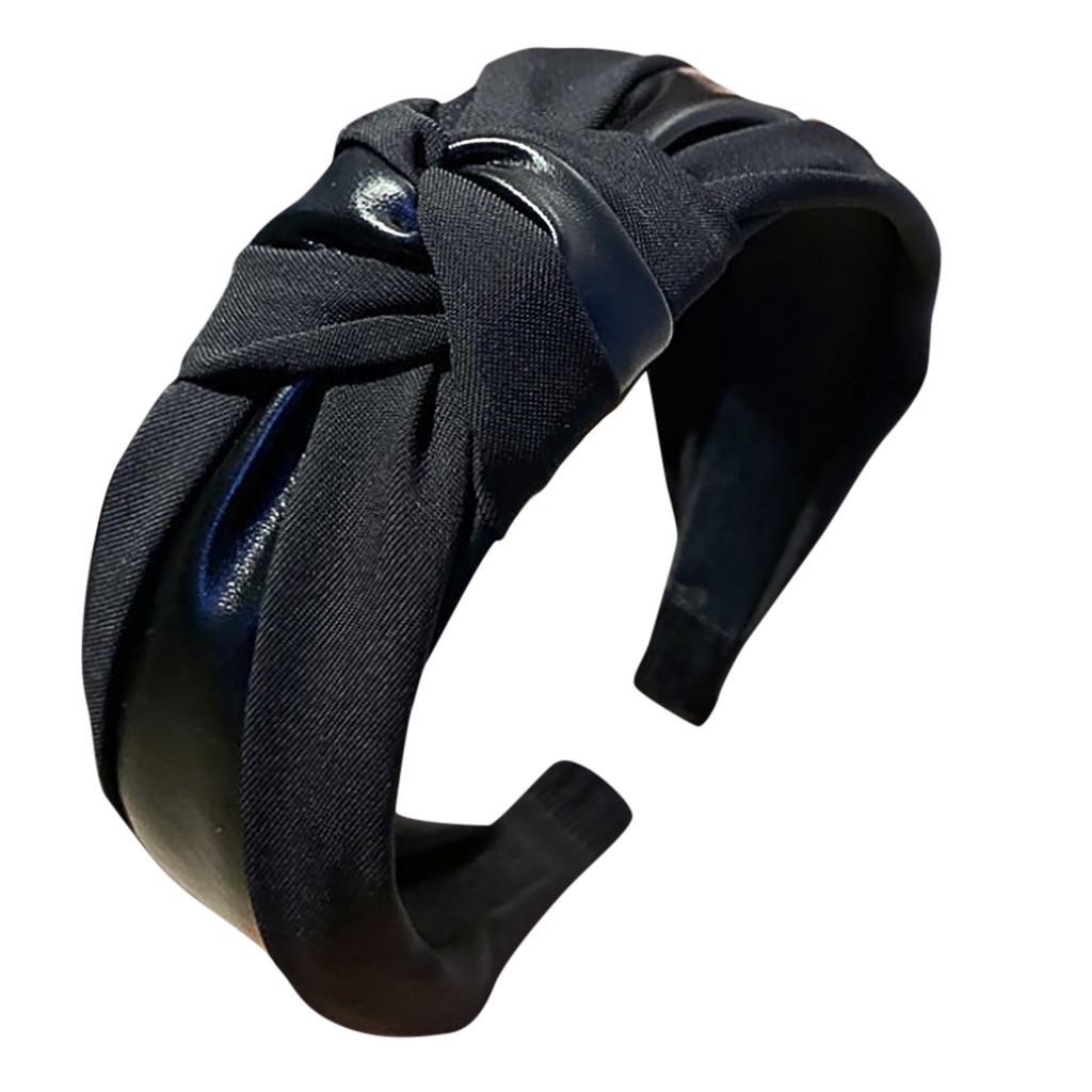 Fashion Women Patchwork Tie Hairband Hairpin Knot Head Hoop Hair Headband