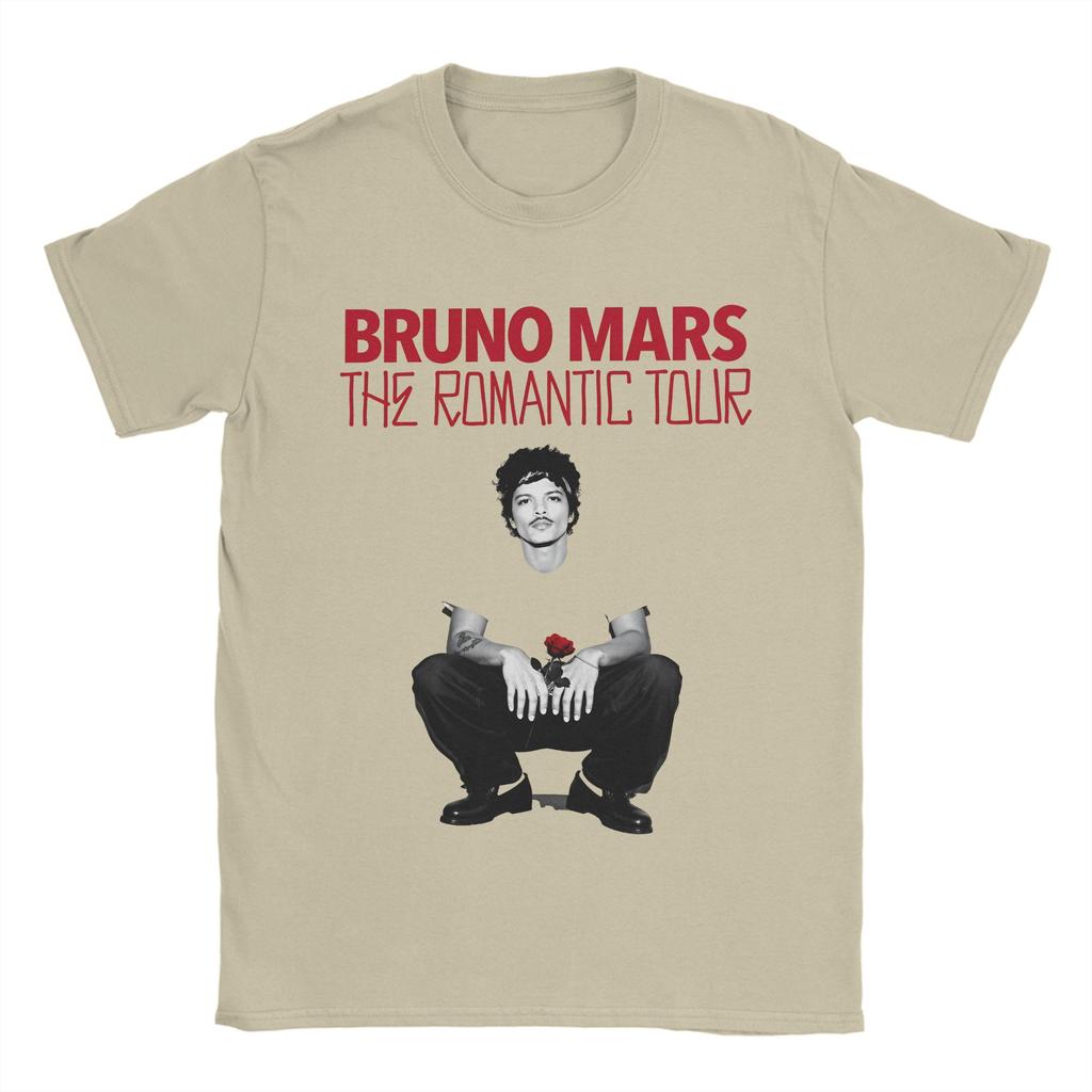 Ganzjahres Bruno Mars 2026 THE ROUnisexTIC TOUR T-Shirt Für Unisex Baumwoll-T-Shirts Kurzarm Kleidung