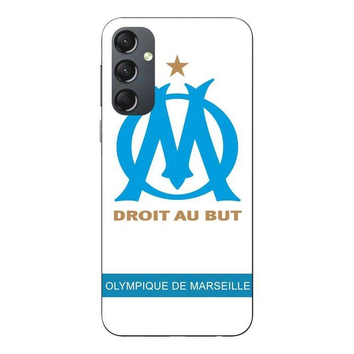 Coque Pour Samsung Galaxy S25 FE logo OM Olympique de Marseille blanc Fond Maniacase