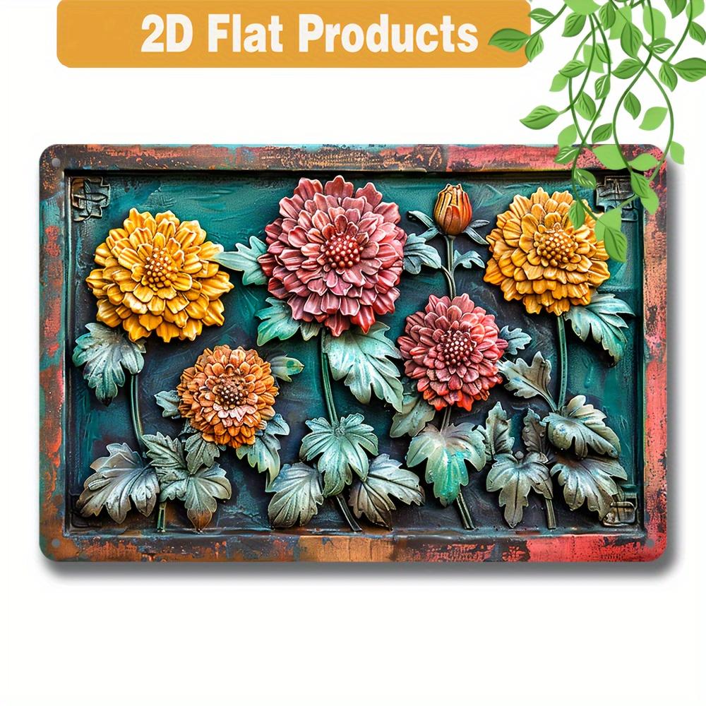 FJ Vintage Metal Tin Signs 2D Flat Printing  Posters  Room Wall Home Farmhouse Decor Room Decoration