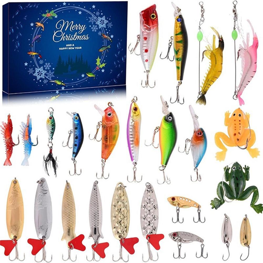 

Fishing Bait Advent Calendar Blind Box Advent Calendar 3d Eyes Countdown Set Fishing Perfect Tool Household Products Fishing Set 1