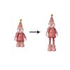 Standing Christmas Telescopic Doll Ornaments Pink Merry Christmas Decoration  New Year Supplies