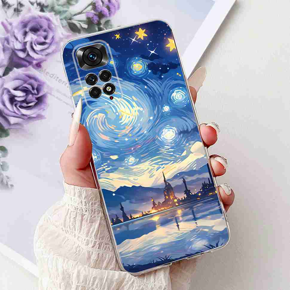 Colourful Flower For Xiaomi Redmi Note 11 4G Case Silicone Soft ShockPoof Back Cover For Redmi Note 11S Note11s Note11 4G Cases