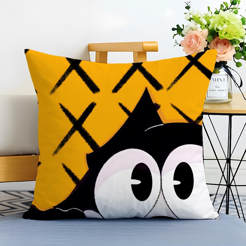 Fashion Cute Classic Animation FFelix The Cats Cushion Cover Washable Linen Pillowcase Soft for Sofa Bed Cozy Home Room Decor