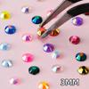 Strass colorati in resina da 3 mm: 40 Colori AB e Gelatina per Abbigliamento Fai-da-Te, Nail Art e Telefoni