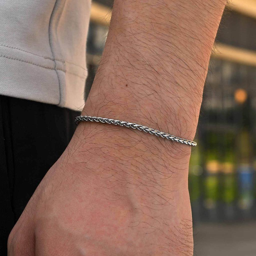 3pcs/set Men's Cross Bracelet,Waterproof Stainless Steel Cuban Chain Wristband,Gift for Husband Dad BBF Son