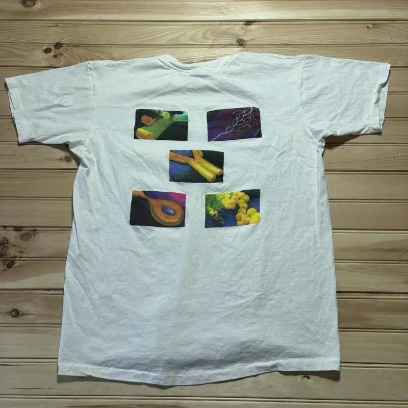 Vintage 80s 90s Fisher Biotech Scientific Tech Promo Art Science T Shirt Size Xl
