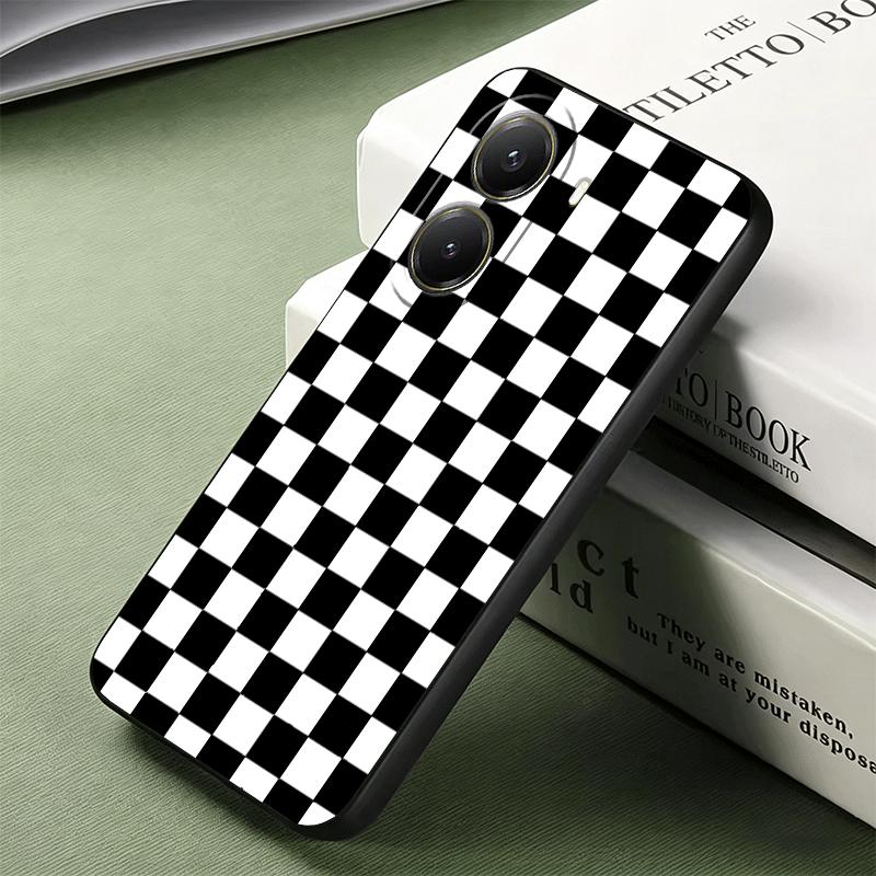 Retro Classic Chess Board Grid Soft Phone Case for Xiaomi Poco X5 X6 X7 X8 Pro Max X3 F7 F8 Ultra M8 M7 M6 M5 Redmi 15 15C 14C 1