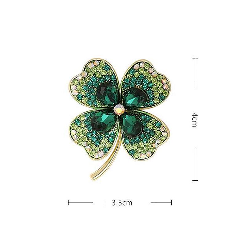 Literary Style Four-Leaf Clover Brooch High-Grade Female High-Grade Corsage Temperament Suit Pin New Accessories To Send Gifts