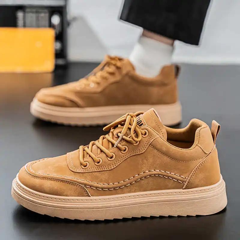 Hiphop In The Forest Retro Basketball Shoes For Men Sneakers Yellow Walking Boot Sports Portable Fashion-man Supplies