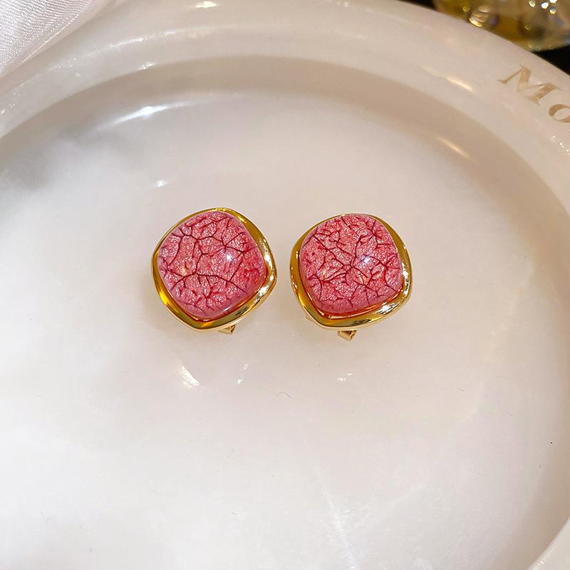 Super fairy pink flower love fringed earrings versatile temperament earrings light luxury earrings women