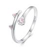 925 Silver Cat Pet Adjustable Rings For Women Animal Dog Open Ring Family Daughter Birthday Jewelry Girl Gift