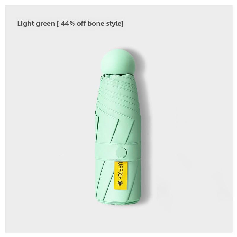 Portable Women's Sun Protection Umbrella - Mini Black Capsule Design