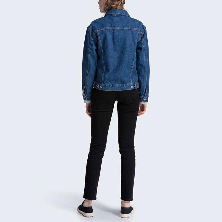Levis Simple Collar Long Sleeve Denim Jacket Women Jackets Blue 29944-0011