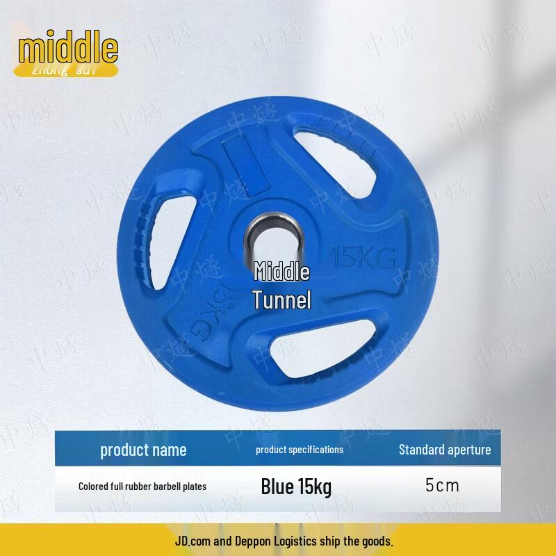 ZhongSui Rubber Hand-Grip Barbell Weight Plate