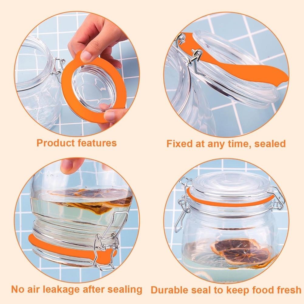 10pcs Silicone Canning Jar Gaskets 3.75inch Silicone Airtight Seals Leakproof Replacement Seal Rings For Glass Canning Jar Mouth