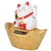 Solar Powered Cute Cartoon Fortune Cat Waving Welcoming Cat Decor for Home Restaurant Shop
