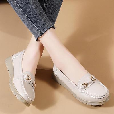 Chaussures décontractées pour femmes à semelle souple Printemps 2024 – Mocassins compensés Doudou style coréen