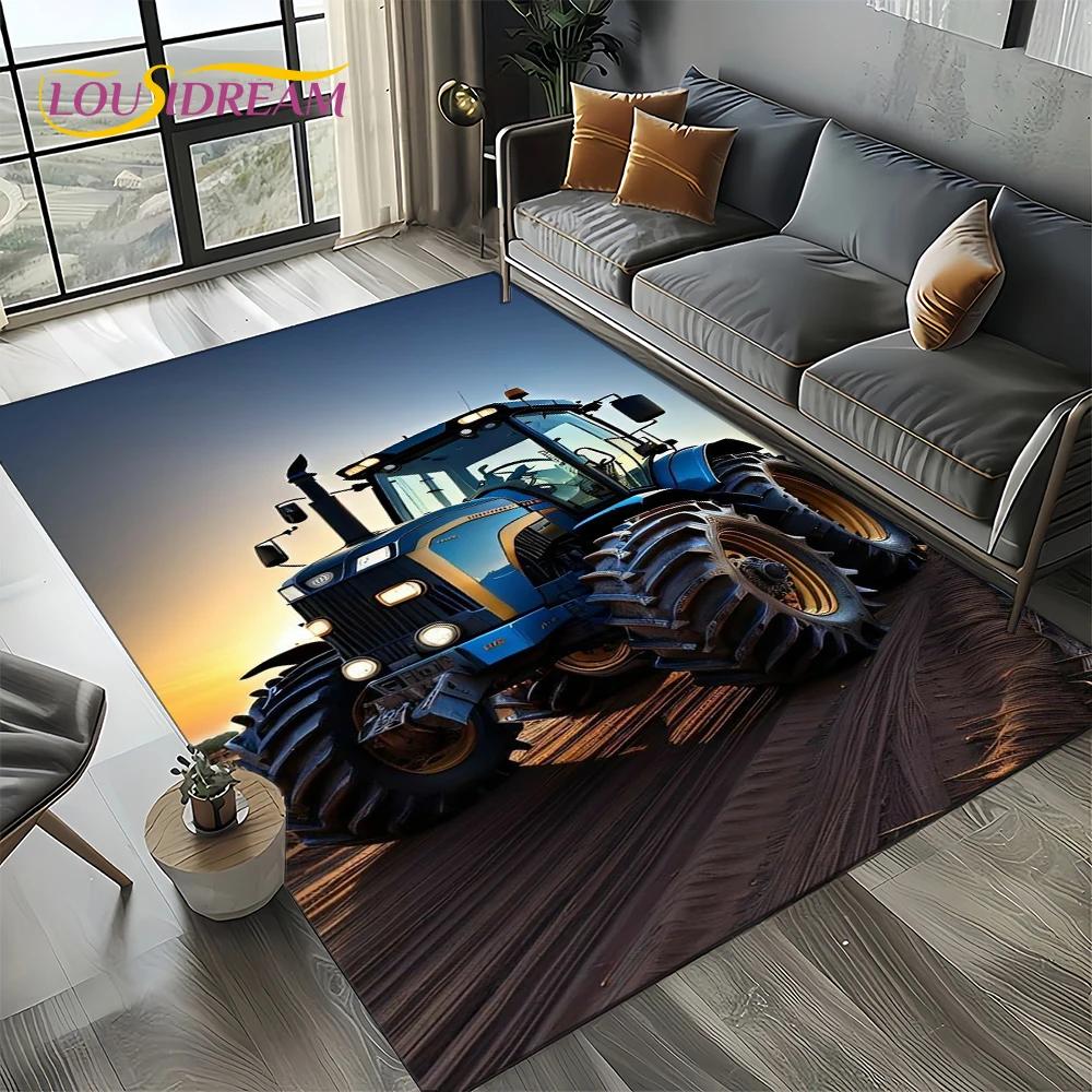 27 Style Truck Retro 3D Tractor Car Carpet Rug for Living Room Bedroom Home Sofa Decoration,Kid Area Rug Non-slip Floor Mat Gift