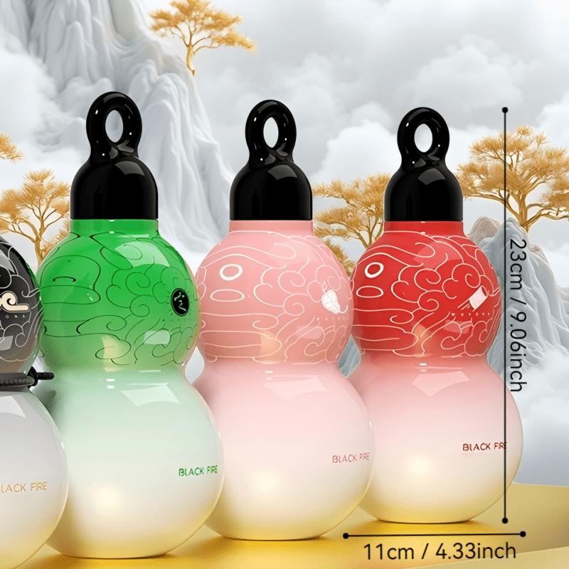 1ks Dýňová láhev na vodu s motivem Xiangyun, 19,6oz/580ml, dvouplášťový vakuově izolovaný hrnek z nerezové oceli 316, nepropustný, úzké hrdlo,