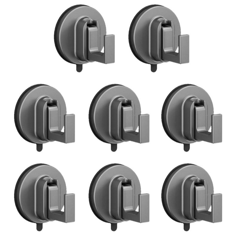 Suction Cup Hooks Wall Mounted Bathroom Clothes Hanger Kitchen Cabinet Door Hooks For Bathroom Tile Glass Surfaces