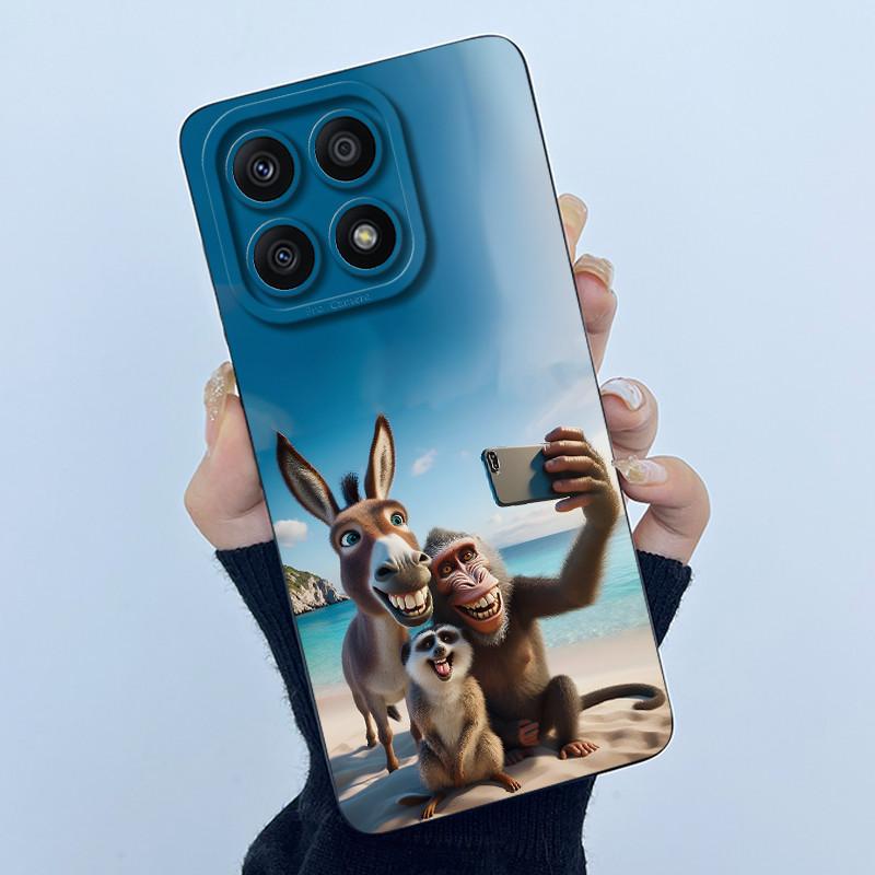 Hülle Für Honor X8a 4G X8b X8 4G Hülle Panda Süße Mädchen Katzen Flüssig Stoßfest Weicher Stoßfänger Für Honor X 8a X 8b Rückseite