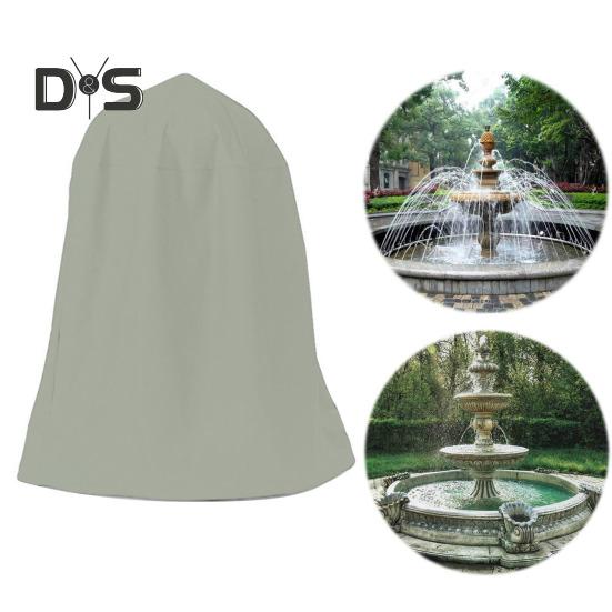 Waterproof Fountain Protector with Drawstring Simple Installation Reusable Oxford Cloth Garden Statue Cover with UV-Resistant Coating