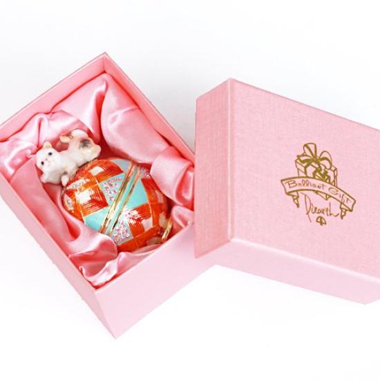 Pierce Ball and Cat Jewelry Box Sparkling Cat Figurine Kitten Cat Accessories EX543-1