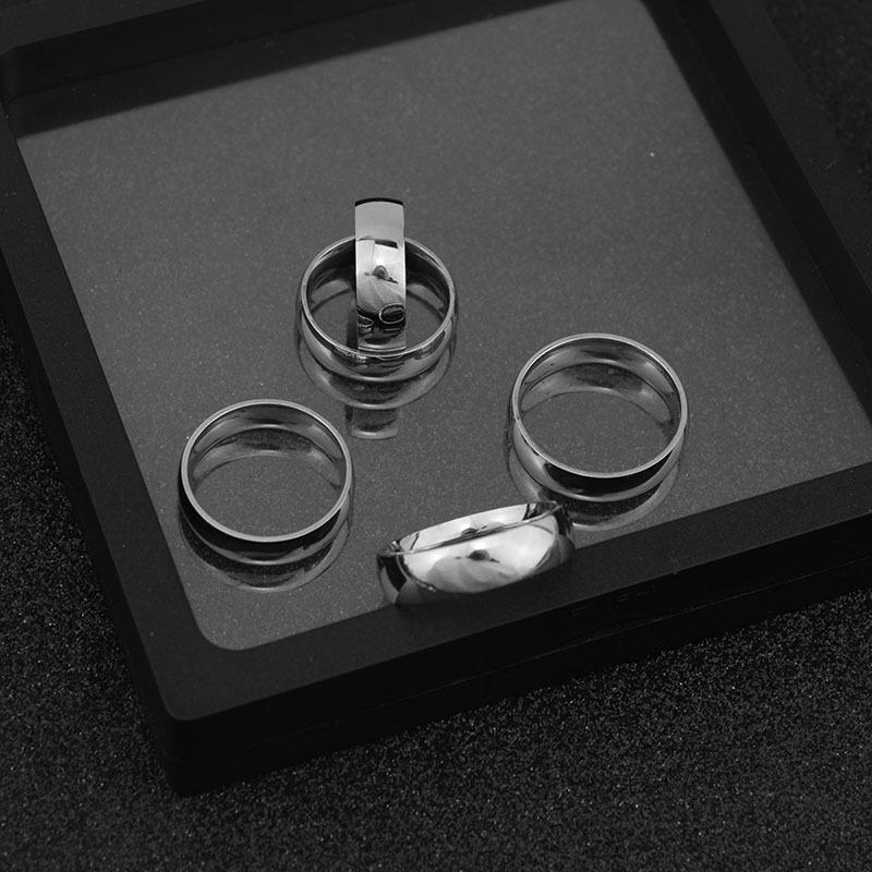 

Классическое кольцо из полированной нержавеющей стали, ширина 6 мм, для мужчин и женщин, украшение на фалангу пальца Size 9