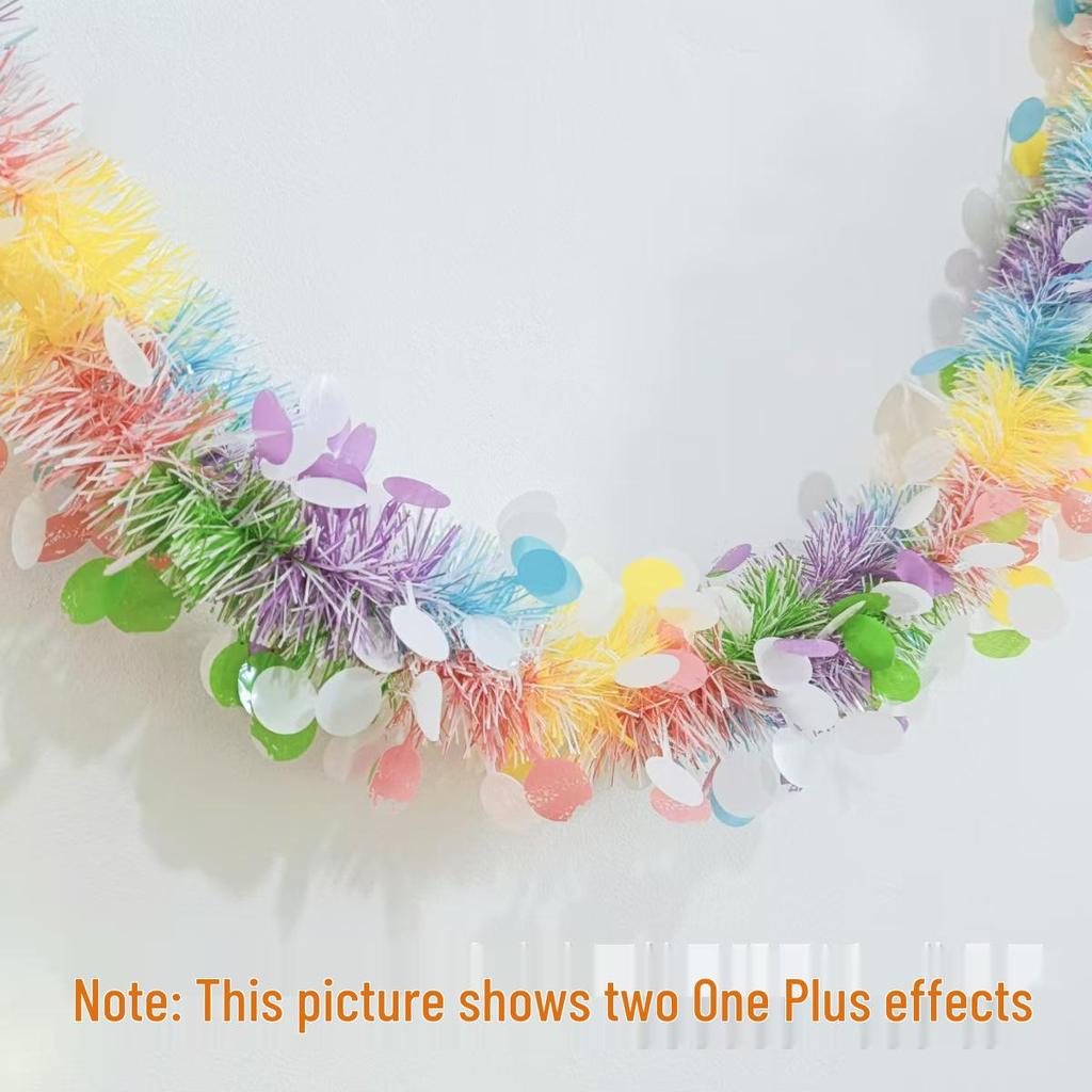Colorful Tinsel Ribbon for Christmas, Weddings, and Classroom Decorations