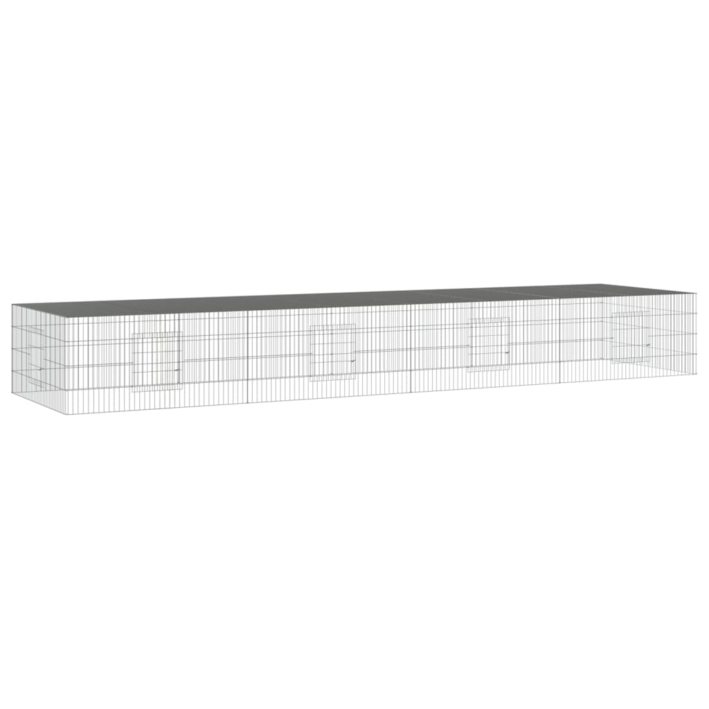 Vidaxl Klatka Dla Królika, 4 Panele, 433X109X54 Cm, Żelazo