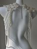 Reggiseno sexy da donna con catena di perle, taglia regolabile, scialle, collane, colletto, spalle, top alla moda, collane a catena, gioielli per il corpo