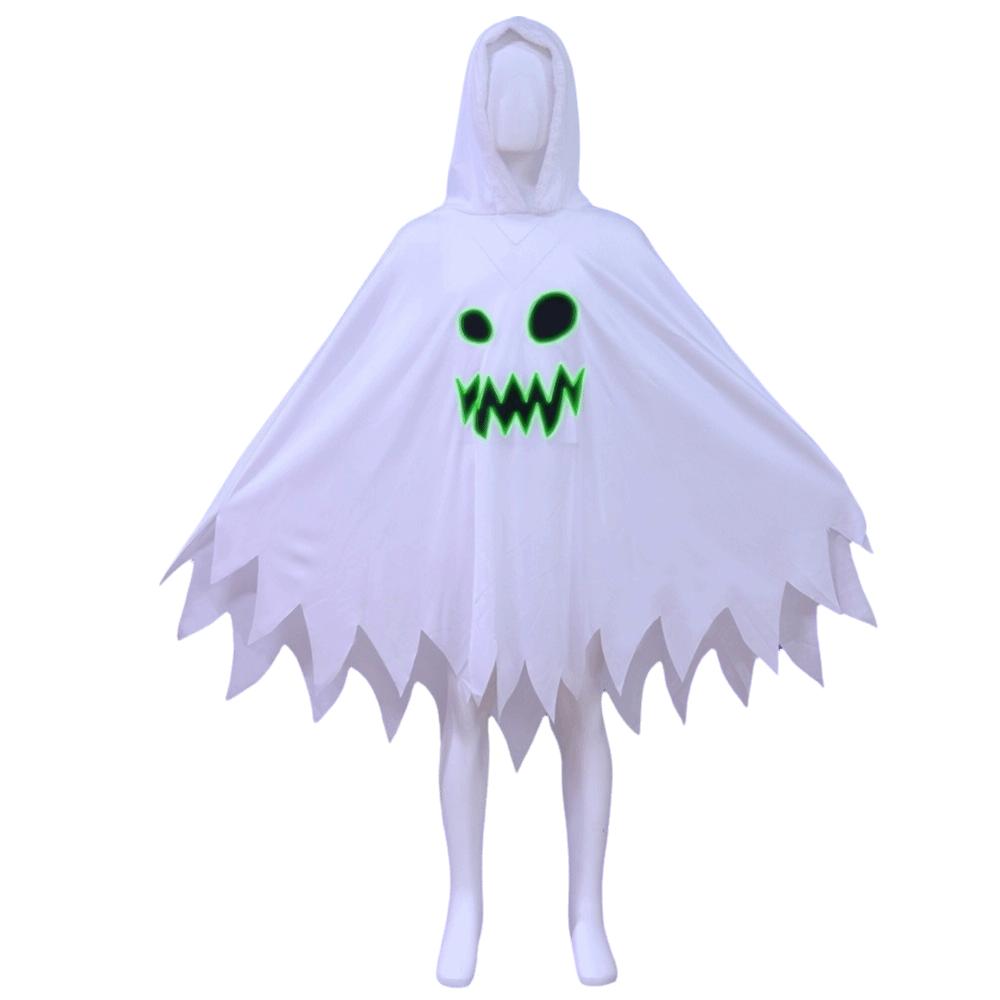 Creative Kids Hooded Cape Glow In The Dark Halloween Cosplay Costume  Trick Or Treat