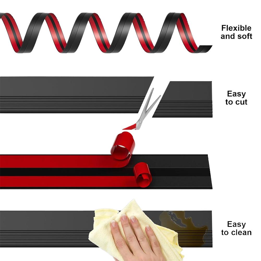 Self-Adhesive Strip Non-Slip Trim Various Material Compatibility Versatile Color Options Wear Resistant Material