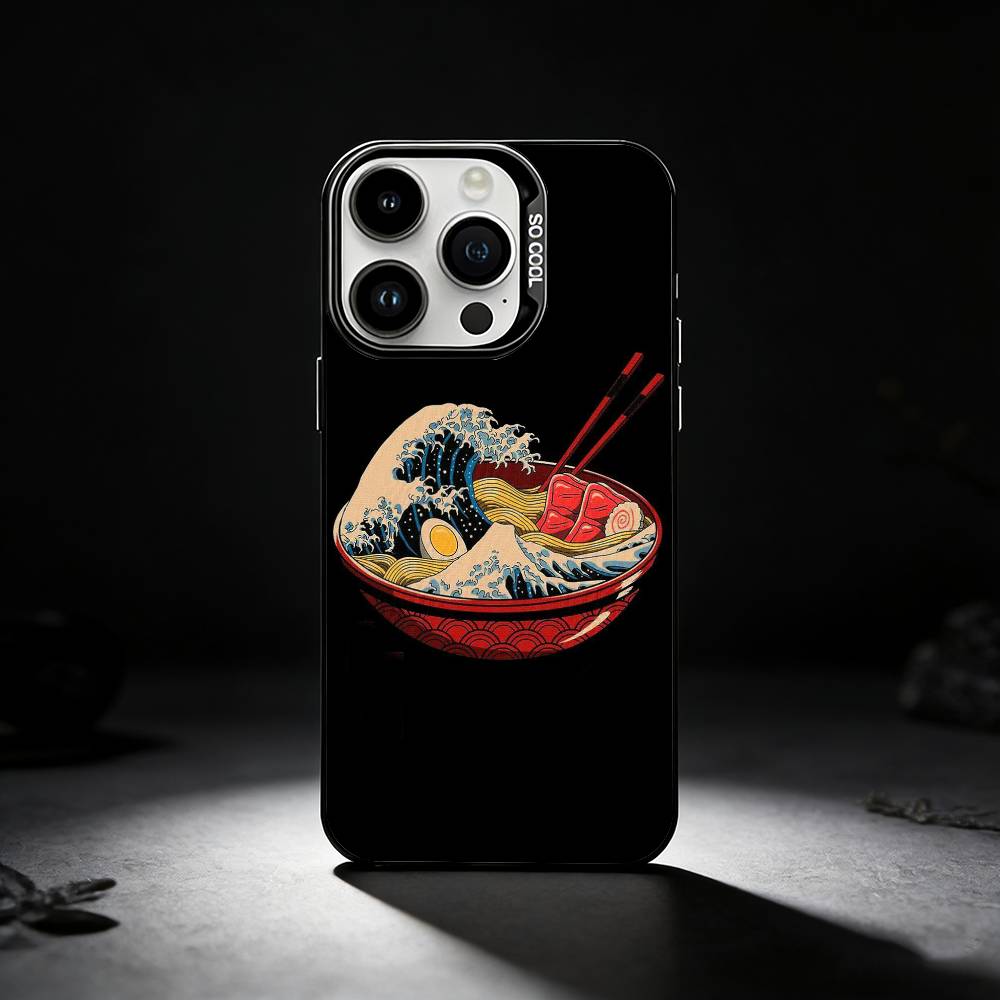 Great Wave Off K-Kanagawa Phone Case For iPhone 17,16,15,14,13,12,11 Plus,Pro Max,XS,Colored Silver Phone Case