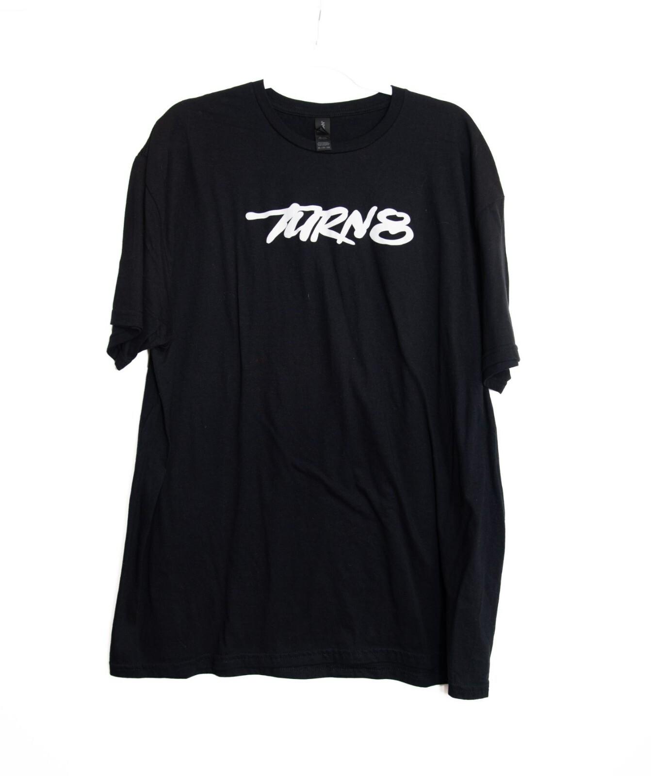 Turn8 Black Crewneck Cotton T-Shirt Mens 2XL L