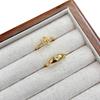Retro Golden Iris Stacking Ring: Elegant Court-Style Index Finger Accessory