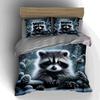 Raccoon winter scene. Bedding Duvet cover sets Duvet covers Pillowcases gifts (1 * Duvet Cover 2 * Pillowcases, without duvet insert)