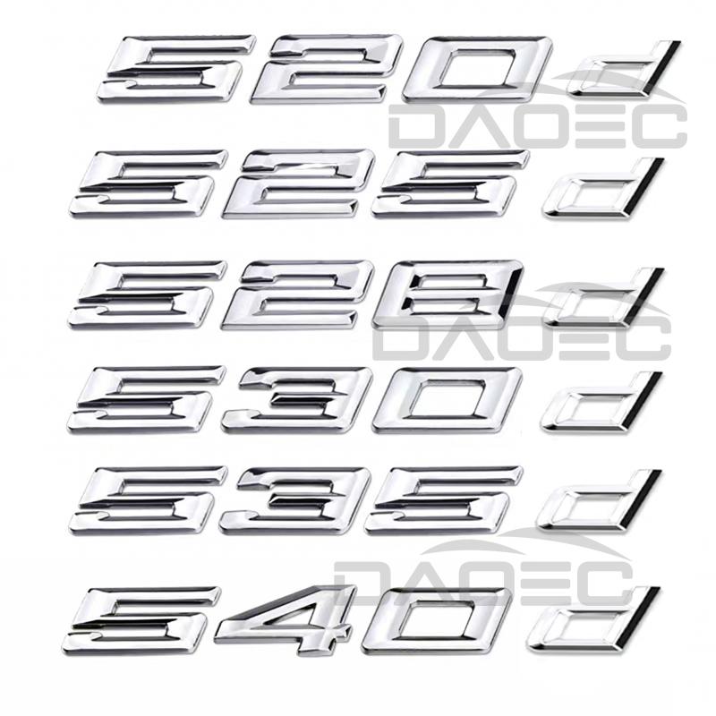 TRE22 Car 3D ABS Trunk Letters Logo Badge Emblem Decal Sticker For BMW 5 Series 520d 525d 528d 530d 535d 540d E39 E60 E61 F10 F11 G30