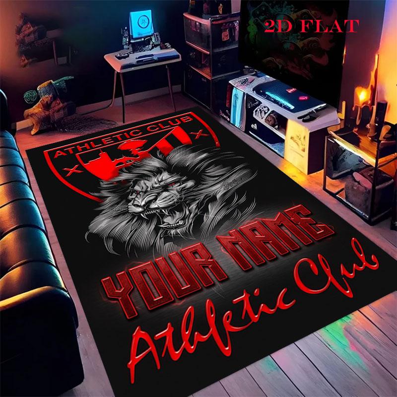 Custom Athletic Bilbao Carpet Rug for Living Room Bedroom Home Sofa Decoration,Kids play Nonslip Floor Mat