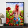 New Arrival 5D DIY Full Circle Diamond Painting "Girl Taking Photo" Embroidery Cross Stitch Home Decor Gift