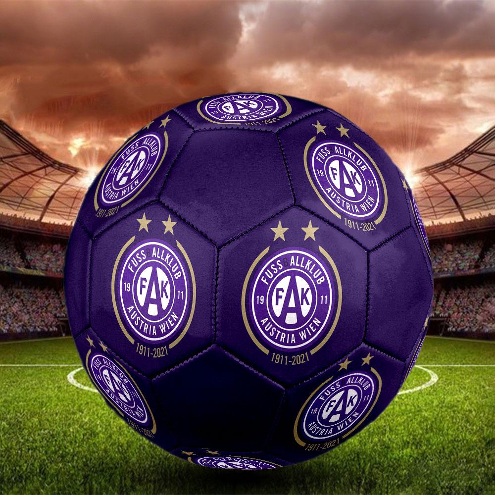 Austria Vienna FC Size 5 Soccer Ball, Machine-Stitched PVC, Durable & High Bounce, All Ages Fit, Fan Merchandise, Matches & Outdoor Use.