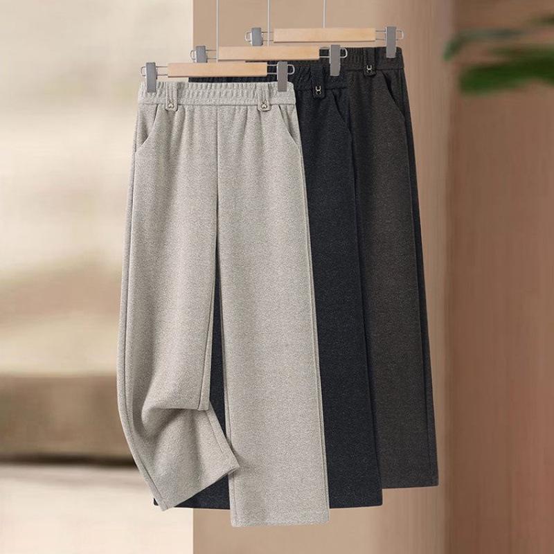 Stilvolle, schlichte gerade Hosen für Mama für Frühling und Herbst - Lässige lange Hosen für Frauen mittleren Alters und ältere Frauen