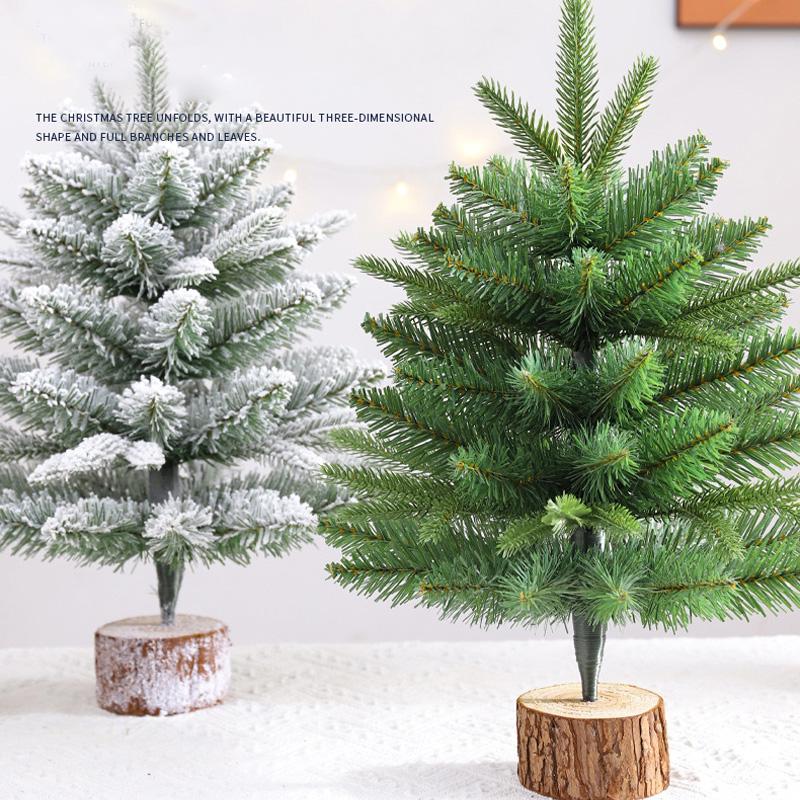 1PC Table Ornament for Indoor Xmas Tree Navidad Festival Decorative Christmas Tree Mini Stable Base 2 Styles Tabletop Decor