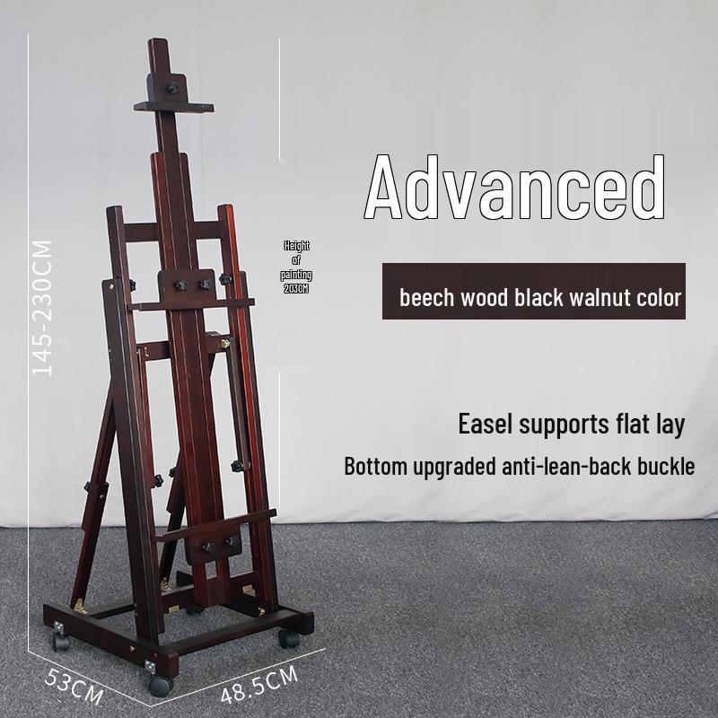 Adjustable Beech Wood Easel: Floor & Tabletop Folding Stand for Sketching & Oil Painting