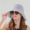 Polyester Summer Wide Brim Bucket Hat For Women Sun Protection And Breathability