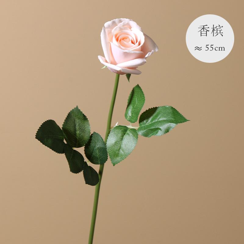 High Imitation Rose Single Touch Moisturizing Rose Wedding Home Decoration Bouquet Ornament Rose Bud