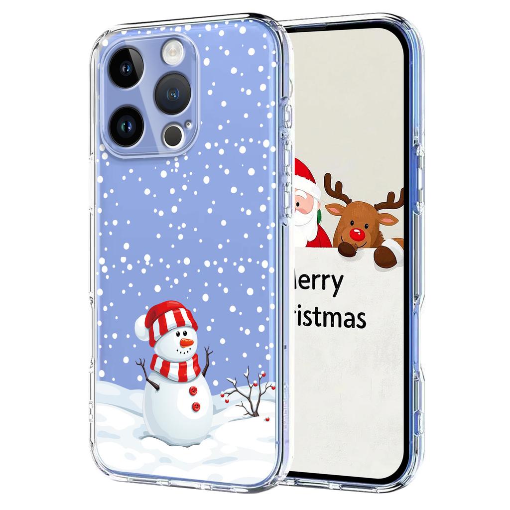 For iPhone 12 Pro Max 6.7 inch Case Christmas Themed Pattern Printing TPU Phone Back Cover